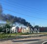 В Дзержинске на Автозаводском шоссе заметили сильный чёрный дым