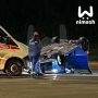 Легковушка перевернулась на крышу в Нижнем