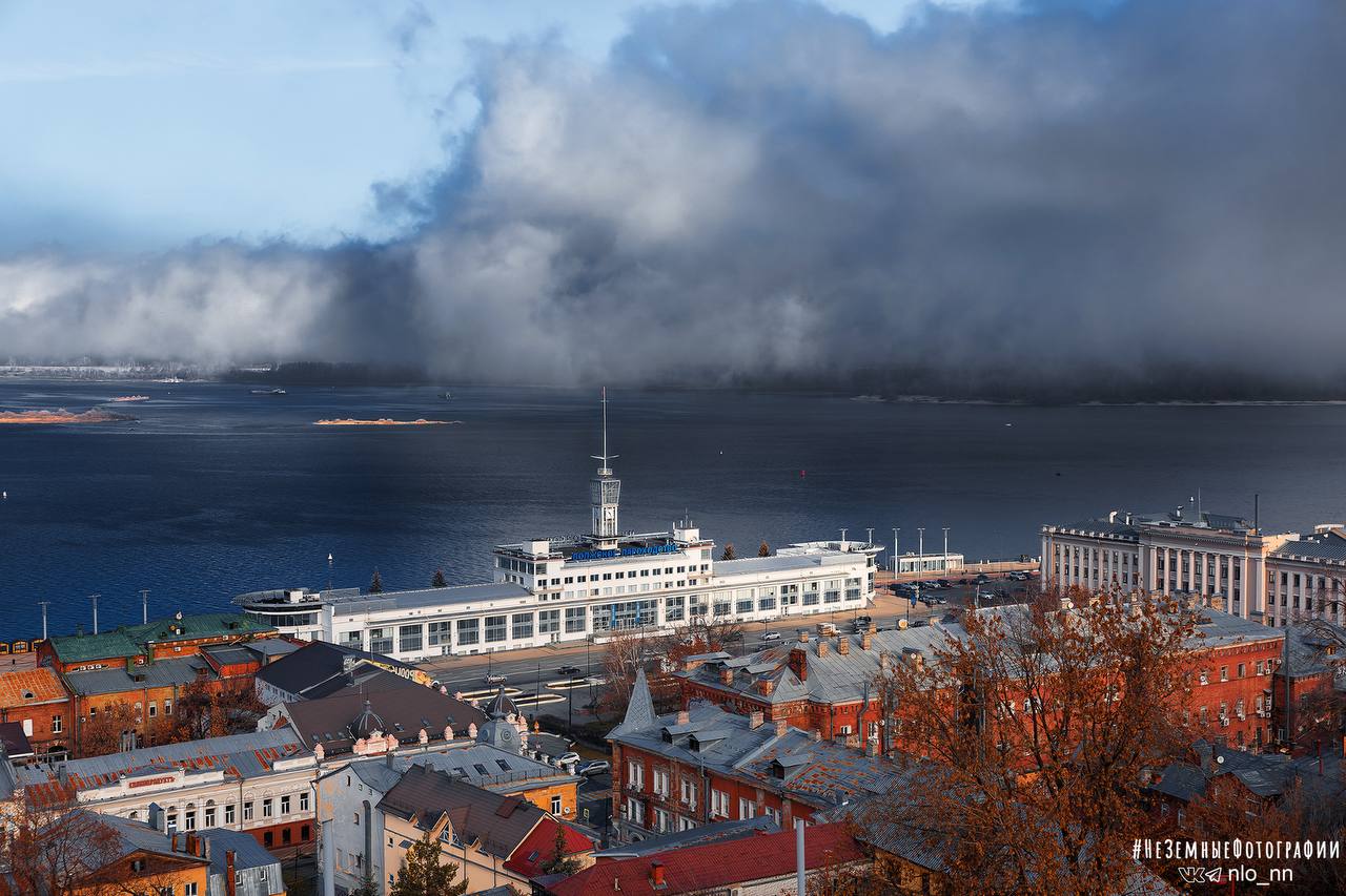 В Нижнем Новгороде дождливо и пасмурно