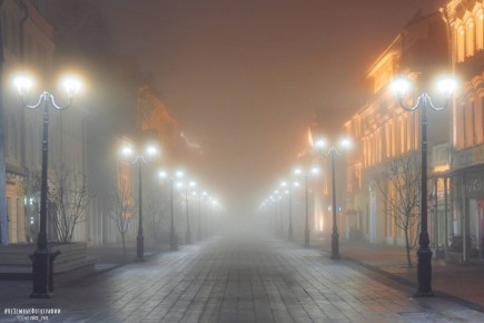 Еще несколько кадров туманного Нижнего Новгорода под конец дня