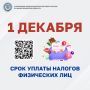 1 декабря – срок уплаты налогов физических лиц за 2024 год
