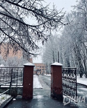 Первый мокрый снег в Нижнем Новгороде
