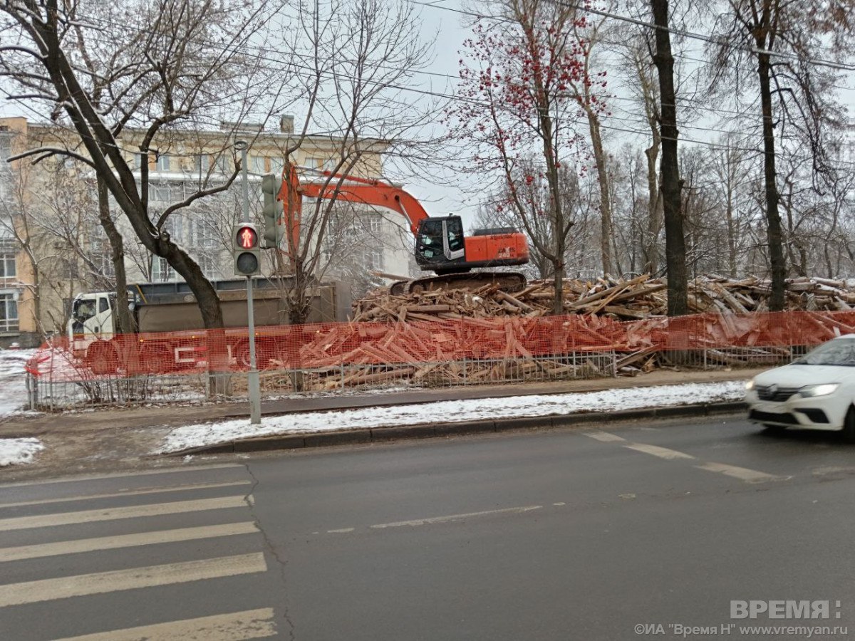 Еще один дом снесли в центре Нижнего Новгорода 17 ноября
