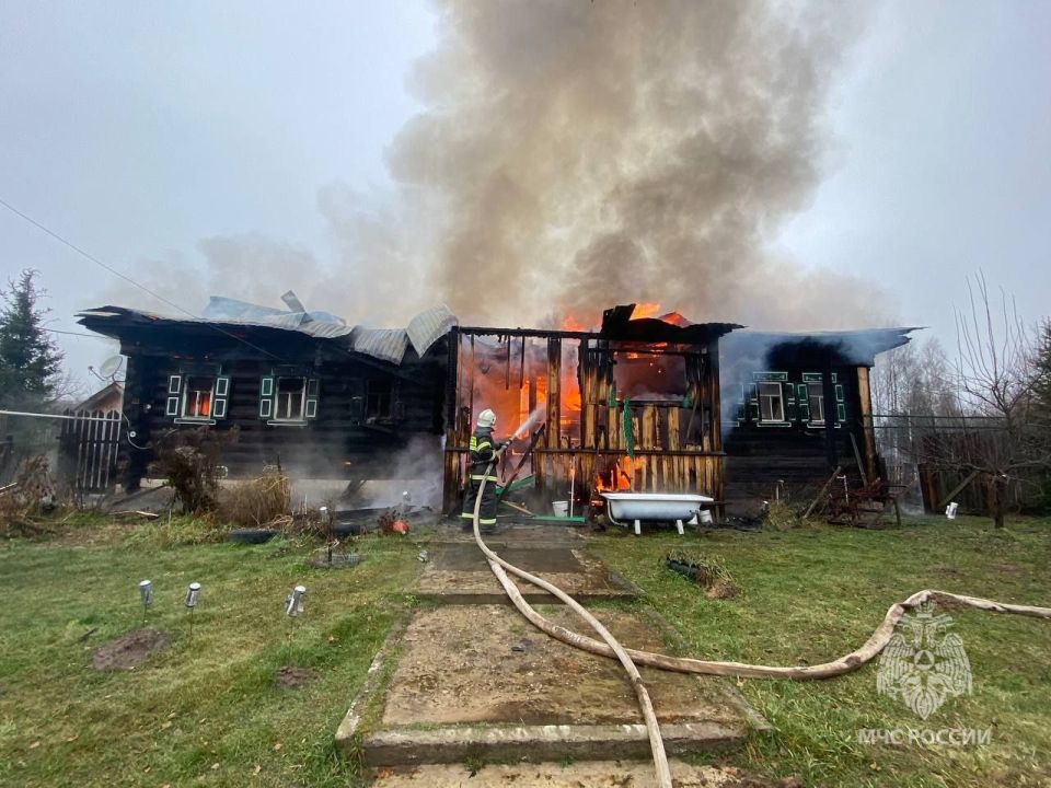 Пожарные МЧС России ликвидировали возгорание в Воскресенском районе