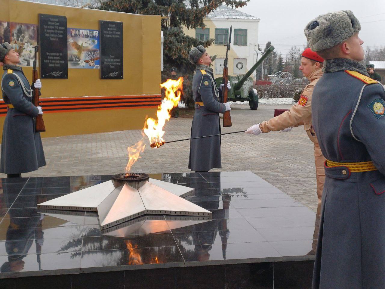 Сегодня, в День Героев Отечества, в селе Гагино появился свой Вечный огонь
