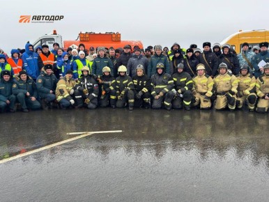 На М-12 «Восток» провели учения по ликвидации последствий ДТП с угрозой взрыва автоцистерны