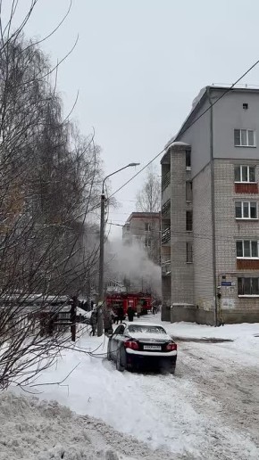 Пожар в жилом доме на улице Сусловой