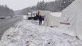 В Нижегородской области из-за снегопада развернули городки жизнеобеспечения на двух опасных участках дорог