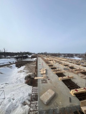 Готовность моста через реку Тёша в Навашинском округе превышает 50%