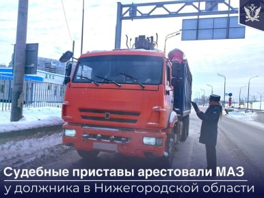 В Нижегородской области у местного жителя арестовали грузовой автомобиль МАЗ за долги по штрафам ГИБДД и кредитам на общую сумму 1,5 млн рублей