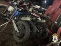 "Колонну" из семи питбайков оставили на пешеходном переходе на Казанском шоссе