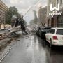 Ураганный ветер сорвал крышу со здания на Большой Печёрской