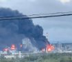 Противник публикует кадры пожара на НПЗ «ЛУКОЙЛ-Нижегороднефтеоргсинтез» в городе Кстово Нижегородской области после очередного удара украинских дронов