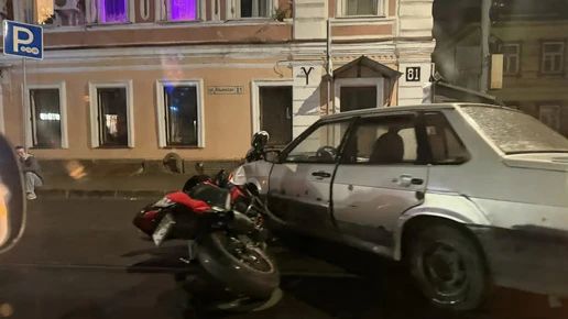 ДТП с мотоциклом произошло на Ильинской