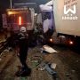 Водитель фуры влетел в дорожную технику на Борском мосту и погиб