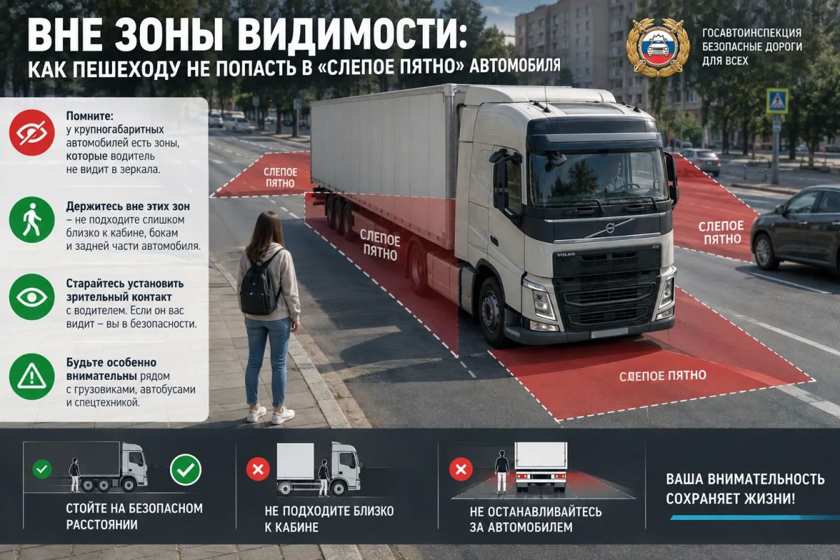 Вне зоны видимости: как пешеходу не попасть в «слепое пятно» автомобиля